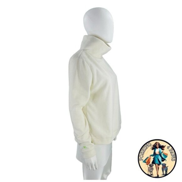 Dudley Stephens NEW Off White Park Slope Fleece Funnel Neck Pullover Size Small - Picture 4 of 10